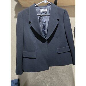 Tahari Arthur S Levine Black Blazer Jacket Sport Coat Hook & Eye Women's 16